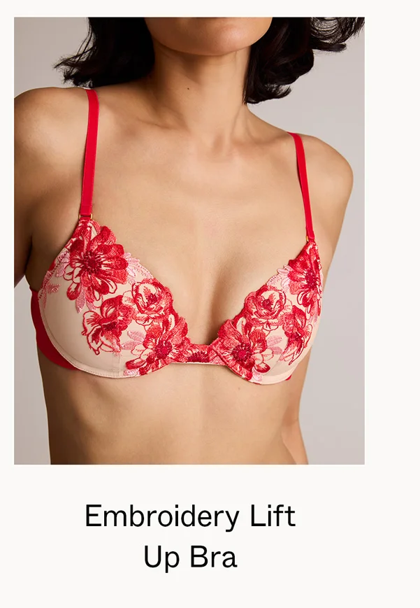 Embroidery Lift Up Bra