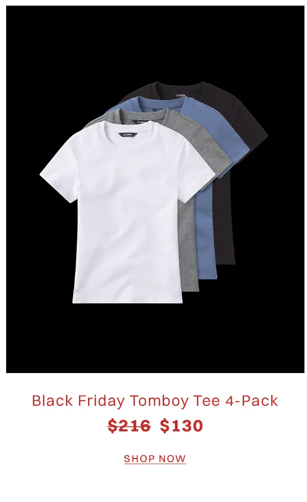 Black Friday Tomboy Tee 4-Pack