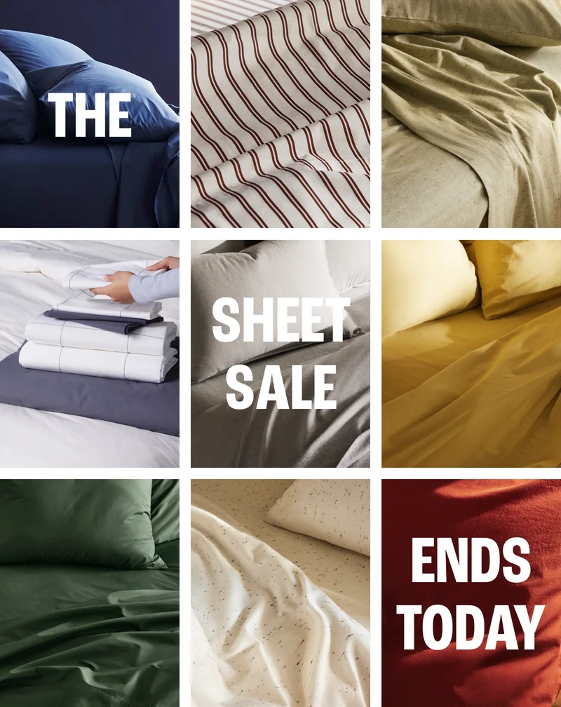 The sheet sale ends today