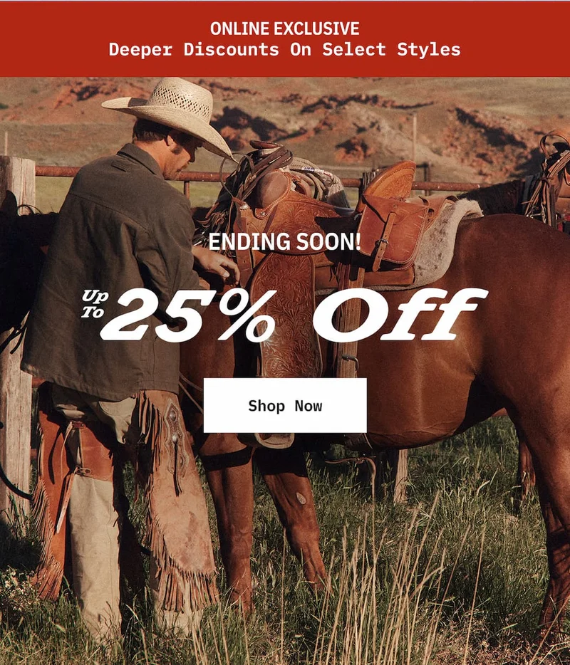 Memorial Day Sale. Up to 25% Off. Shop Now.