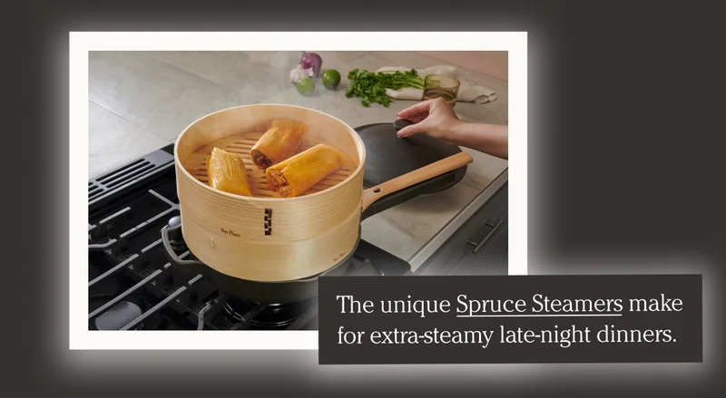 The unique Spruce Steamers make for extra-steamy late-night dinners.