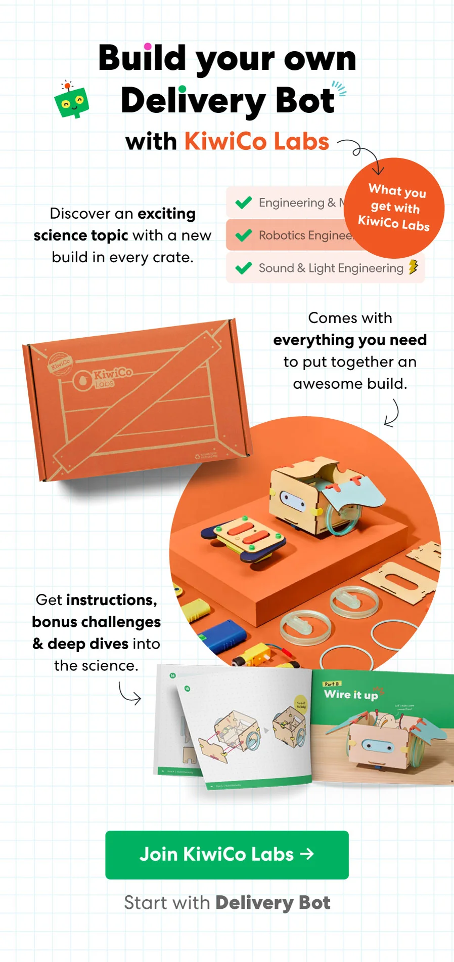 Build your own Delivery Bot with KiwiCo Labs!