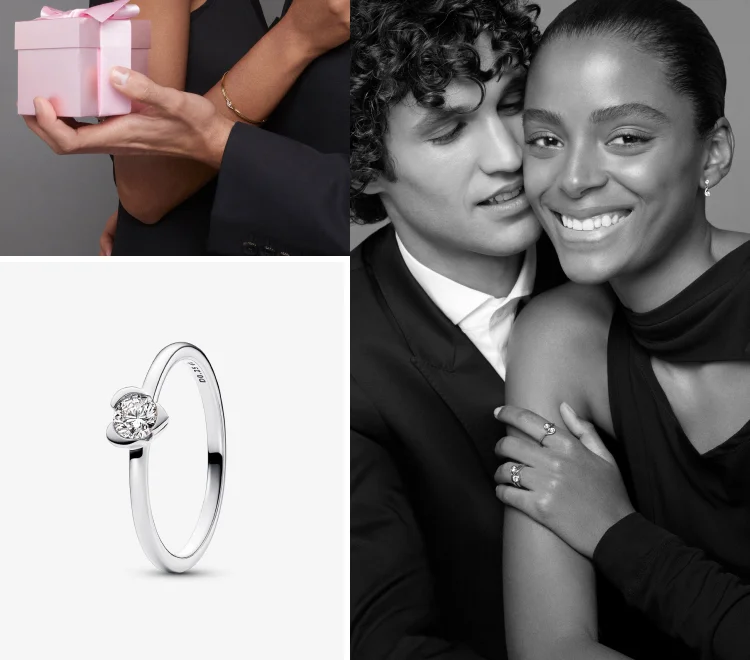 Pandora Talisman Sterling Silver Lab- grown Diamond Heart Ring
