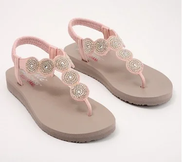 Skechers Meditation Sling Back Sandals - Stars & Sparkle