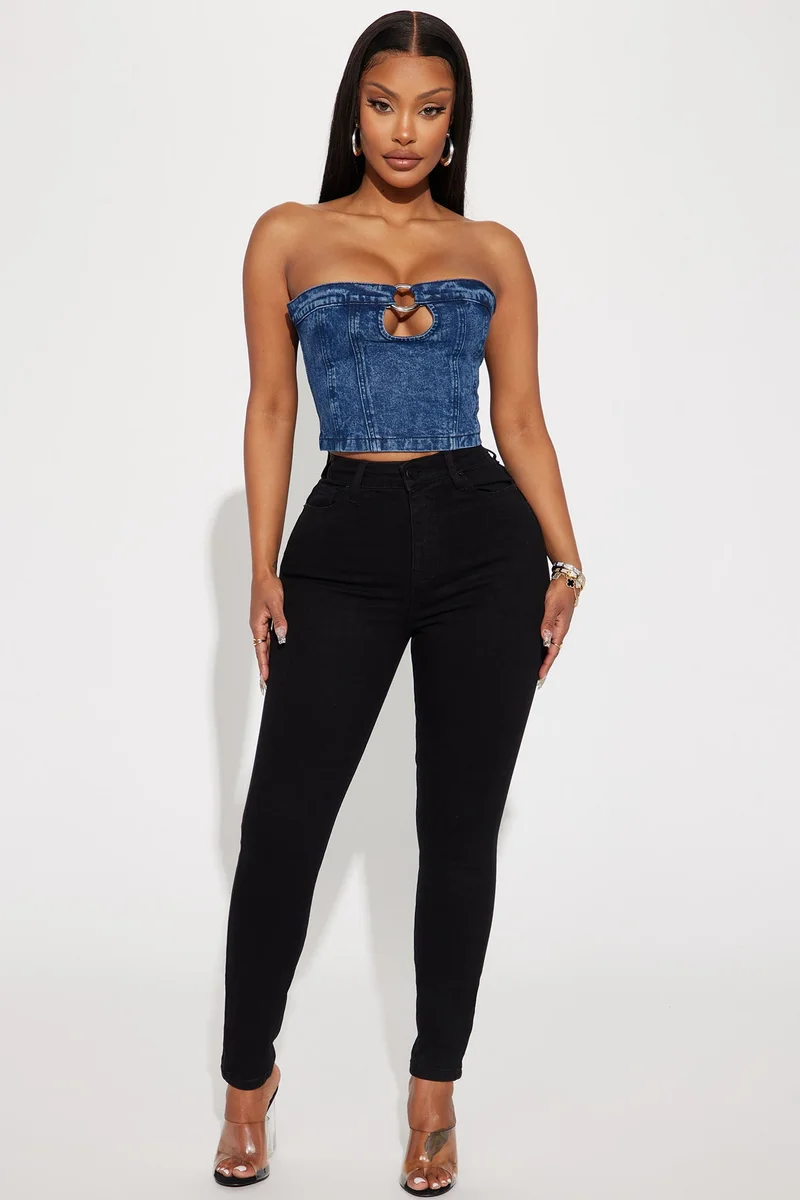 Image of Toledo Sculpting High Rise Stretch Skinny Jeans - Black