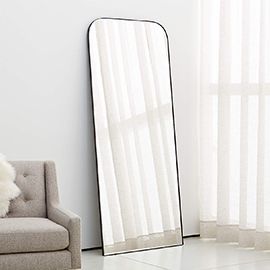 Edge Black Arch Floor Mirror