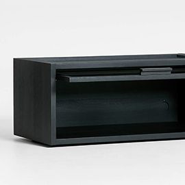 Calypso Black Single Glass-Door Storage Component
