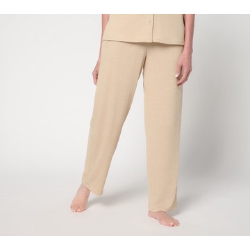 Cuddl Duds Slub Knit Straight Leg Lounge Pant