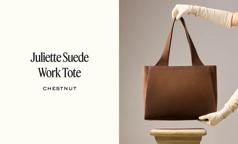 Juliette Suede Work Tote Chestnut