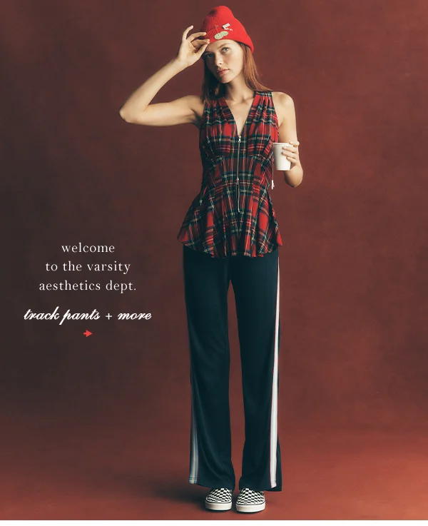 welcome to the varsity aesthetics dept. track pants and more