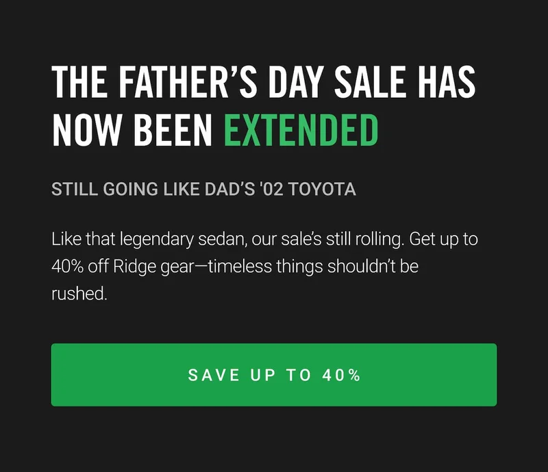 The Father's Day Sale Has Now Been Extended | Save Now