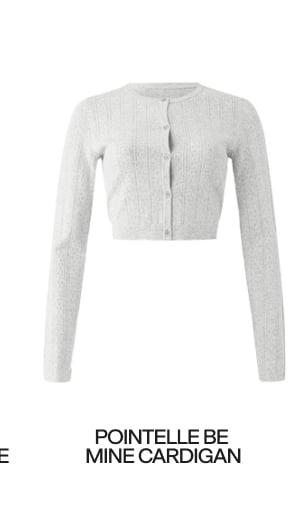 POINTELLE BE MINE CARDIGAN