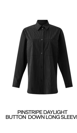 PINSTRIPE DAYLIGHT BUTTON DOWN LONG SLEEVE