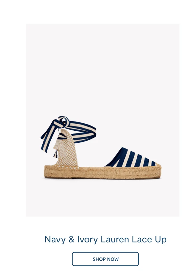 The Lauren Lace Up Navy / Ivory