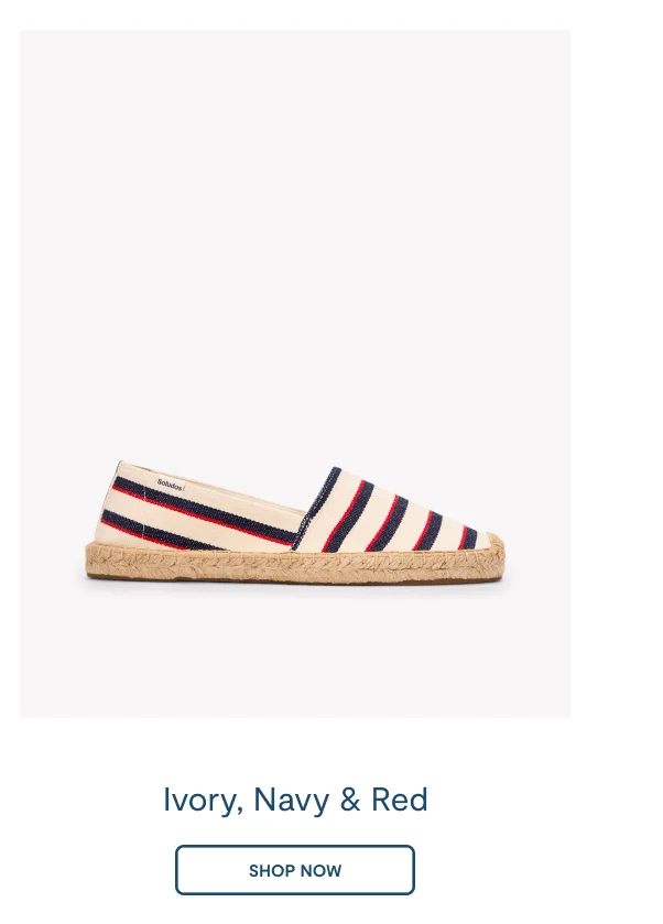 The Original Espadrille Ivory / Navy / Red