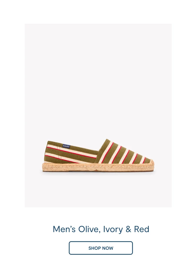 The Original Espadrille Olive / Ivory / Red