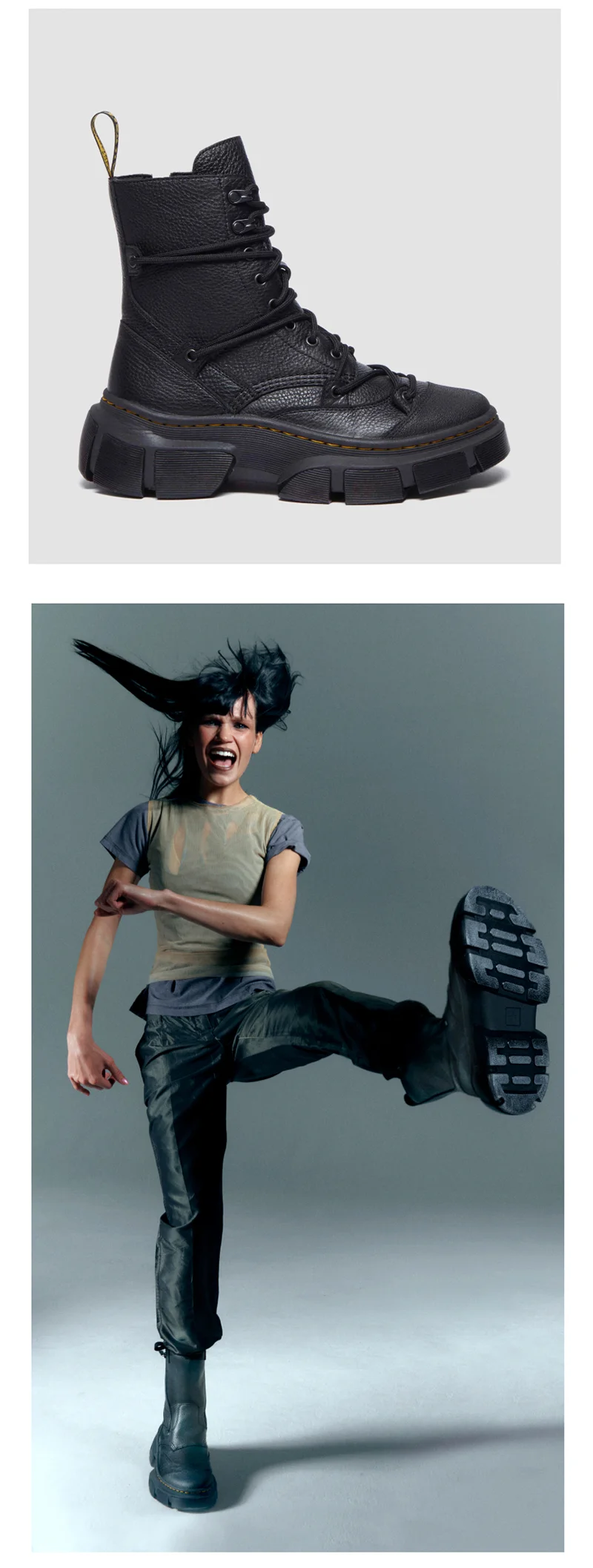 DMXL 8-eye leather boots