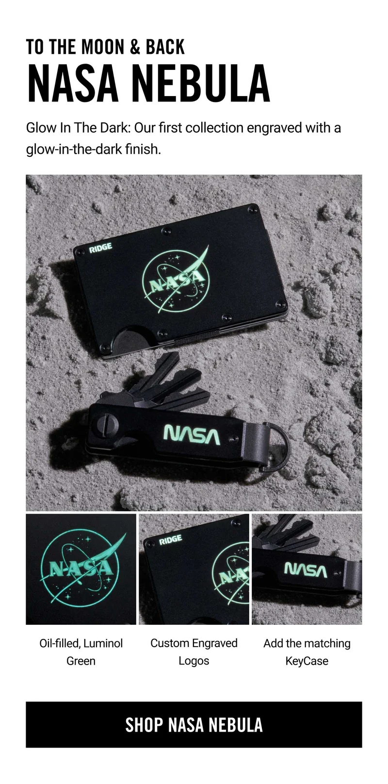 Engraved With Glow-In-The-Dark Finish | Shop NASA Nebula