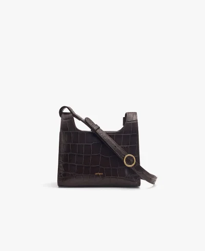 Mini Double Loop Bag (Croco)