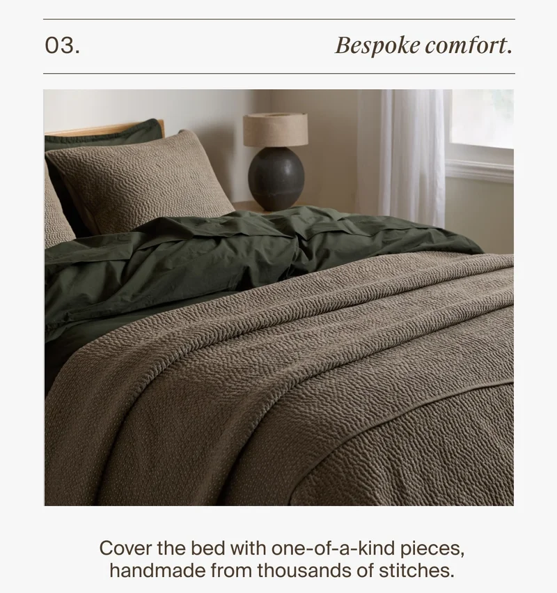 Hand-Stitched Kantha Quilt