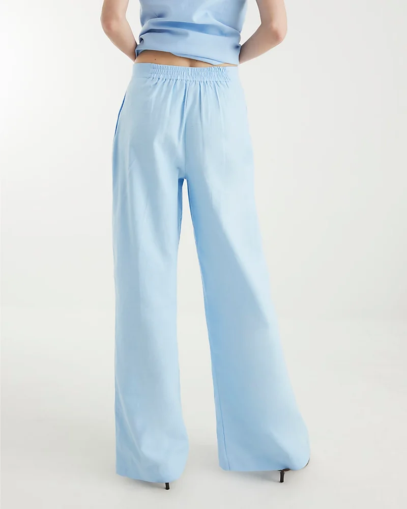 Blue Wide Leg Trousers