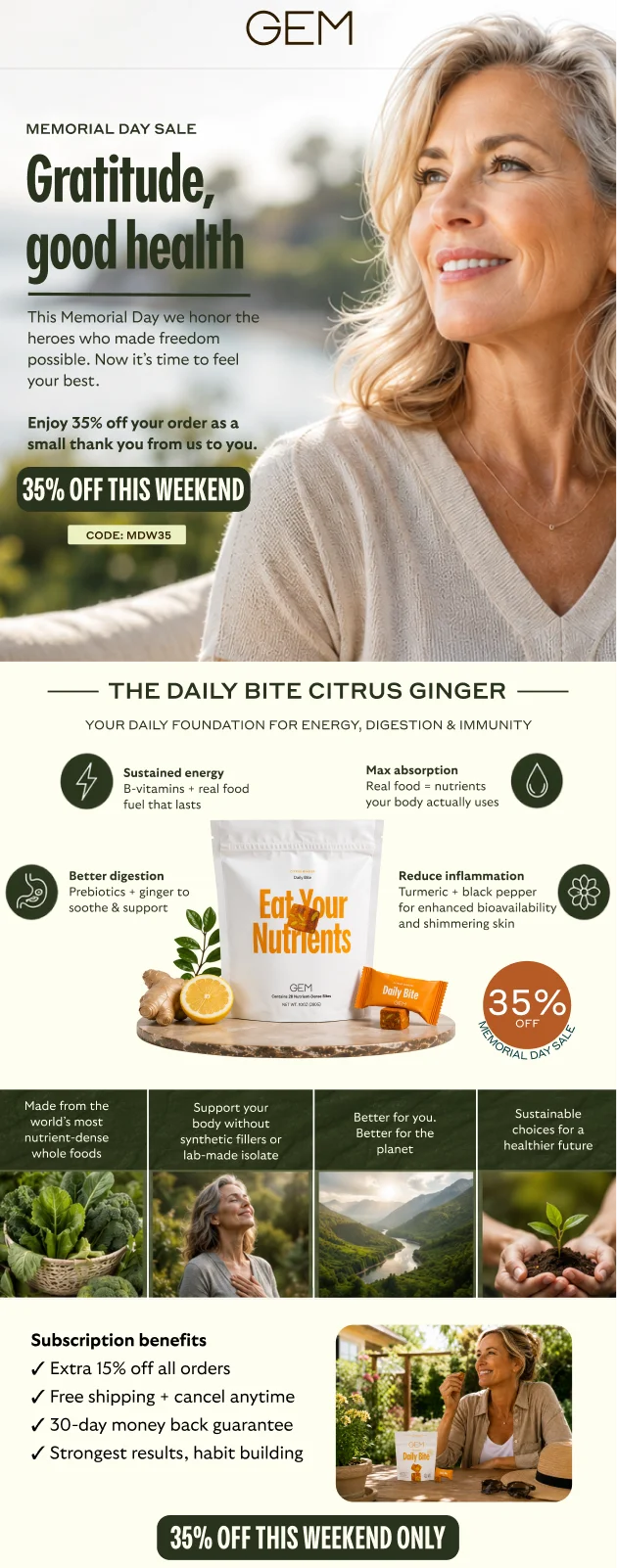 Happy Memorial Day, 35% Off All Bites