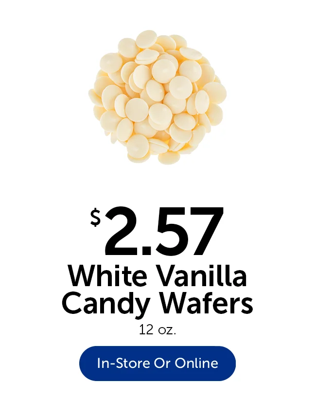 $2.57 White Vanilla Candy Wafers - 12 oz.
