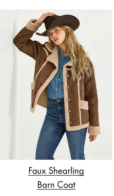 Faux Shearling Barn Coat