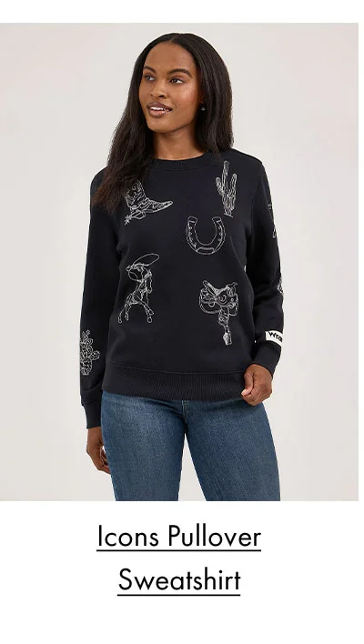 Sherpa Lined Jacquard JacketIcons Pullover Sweatshirt