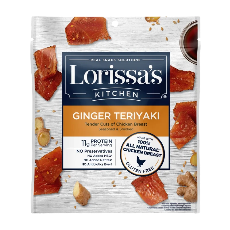 Image of Lorissa's Kitchen Ginger Teriyaki - Tender Cuts of Chicken Breast (Seasoned & Smoked)