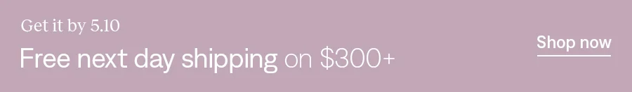 Free next day shipping on $300+
