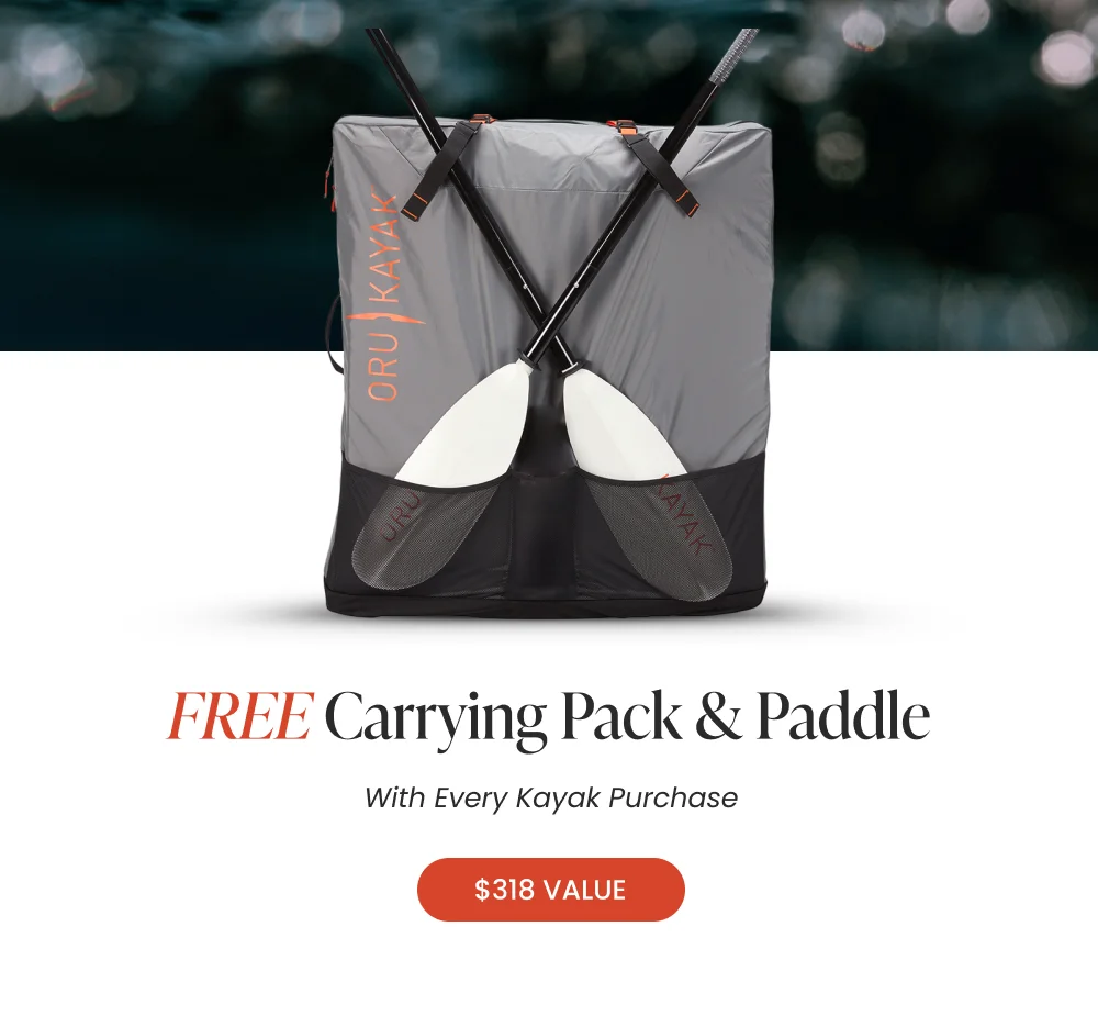 Free Carrying pack and paddle with kayak purchase