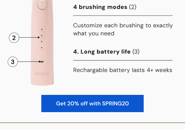 Get 20% off with SPRING20