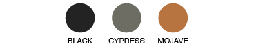 Black, Cypress, Mojave