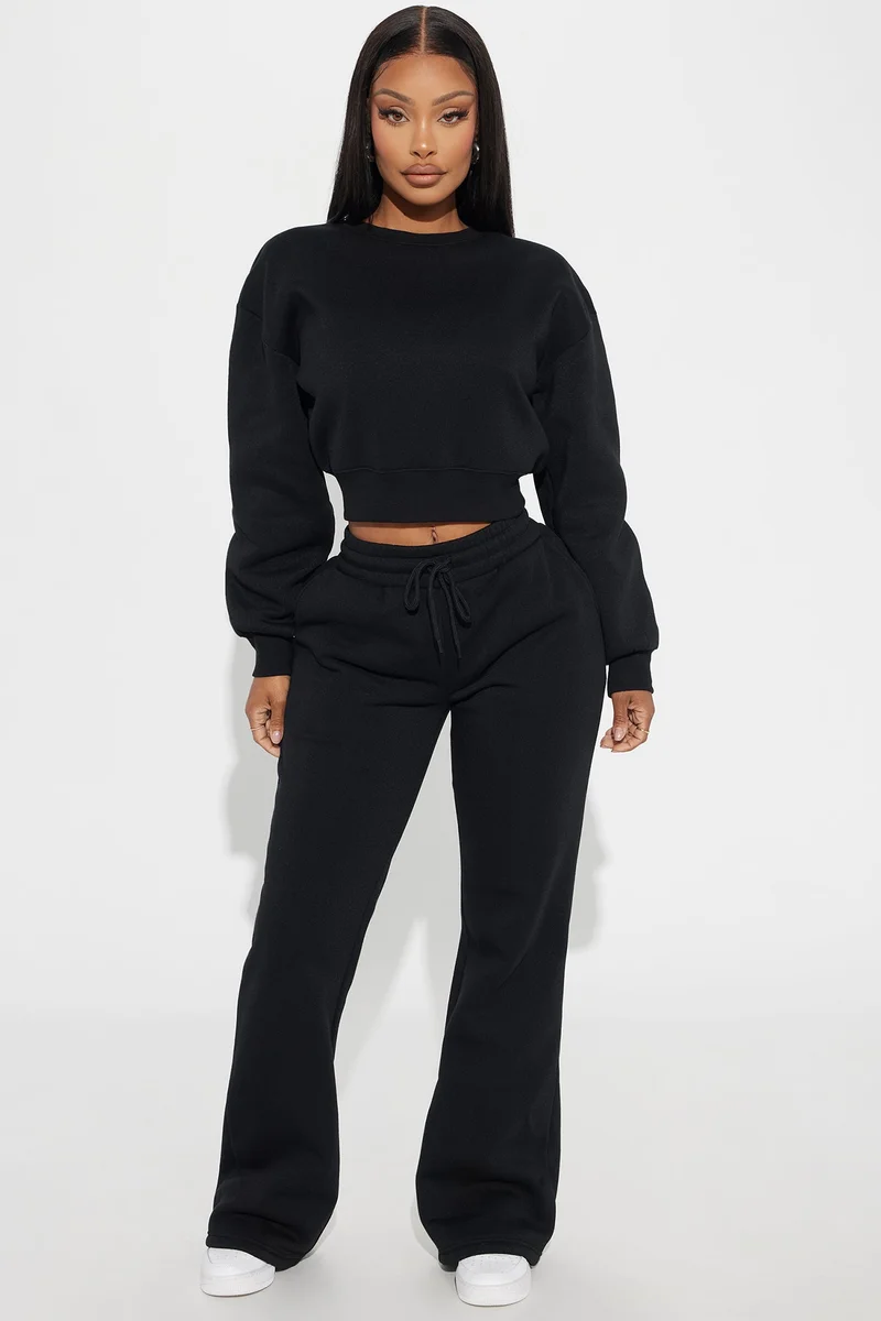 Image of Candice Lounge Flare Pant - Black