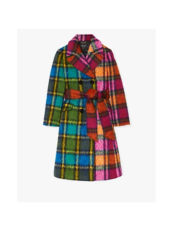 Grand Plaid Wool Coat