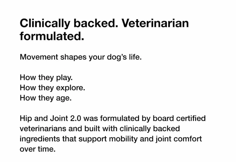 Clinically backed. Veterinarian formulated.