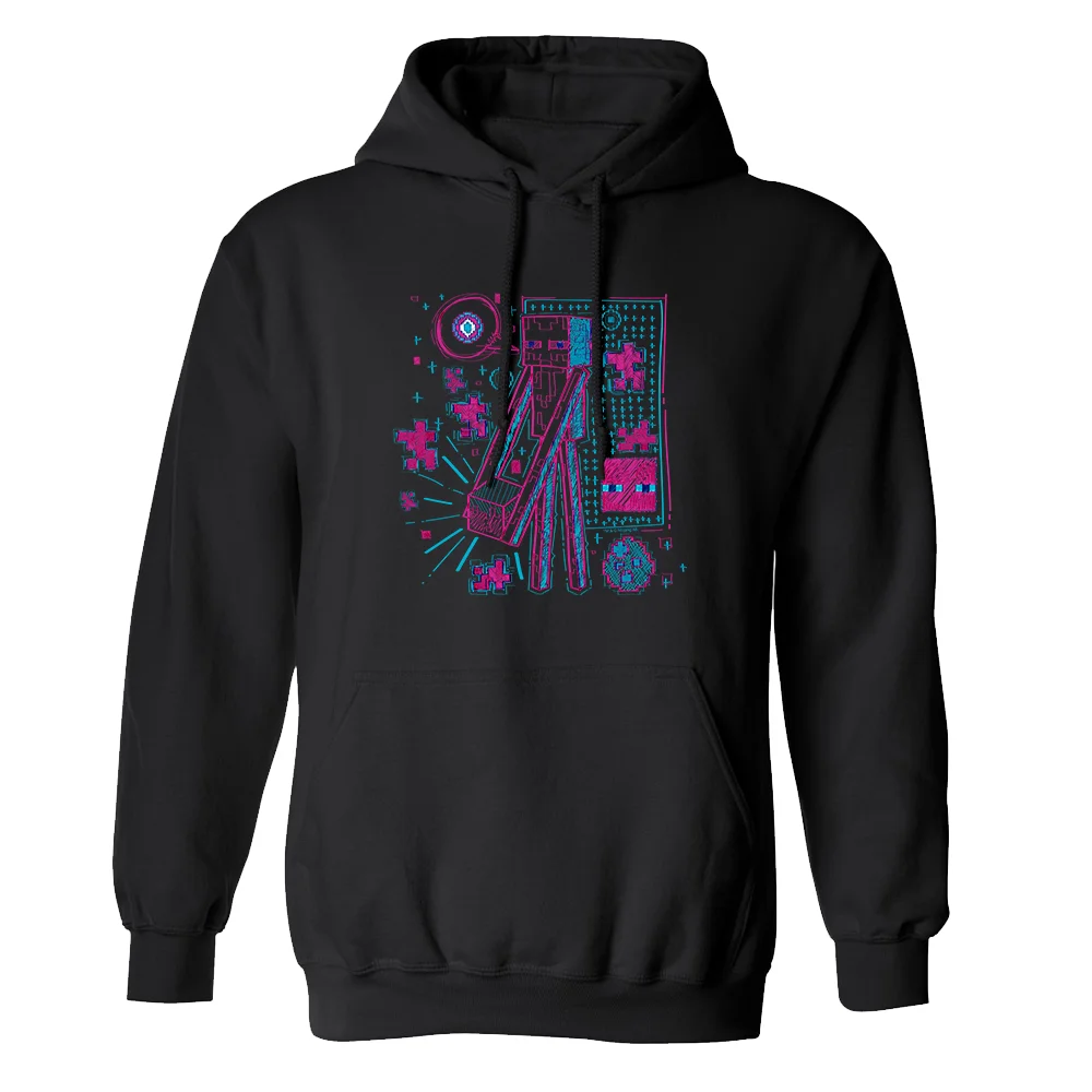 Image of Minecraft Acid Sketch Enderman Pullover Hoodie
