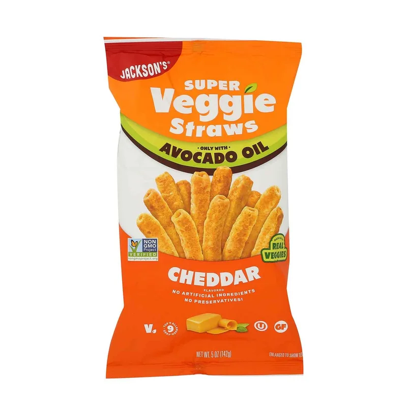 Super Veggie Straws, Cheddar Avocado Oil, 5 Oz