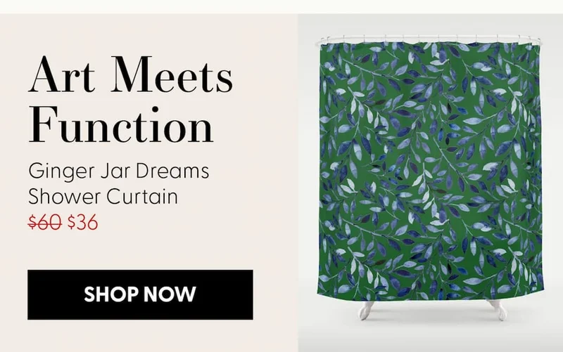 Ginger Jar Dreams Shower Curtain