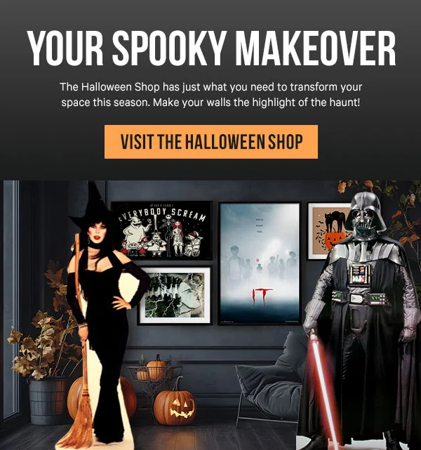 Your Spooky Makeover: The Halloween Shop has just what you need to transform your space this season. Make your walls the highlight of the haunt!