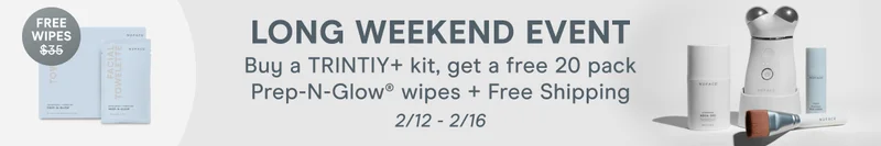Long Weekend Event! Buy a TRINITY+ kit, get a FREE 20 pack Prep-N-Glow® wipes + FREE shipping.
