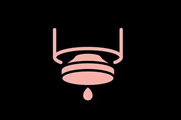 Pink icon of bottle pump.