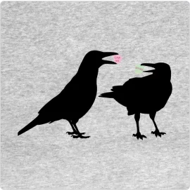 Valentine Candy Heart Crows T-Shirt