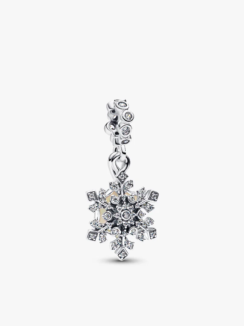 Opalescent Snowflake Double Dangle Charm