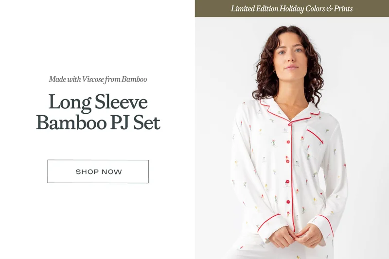 Long Sleeve Bamboo PJ Set - Shop Now Long Sleeve Bamboo PJ Set - Shop Now