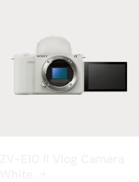 Image of the Sony ZV-E10 II Vlog Camera in white
