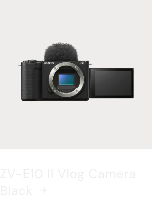 Image of the Sony ZV-E10 II Vlog Camera in black