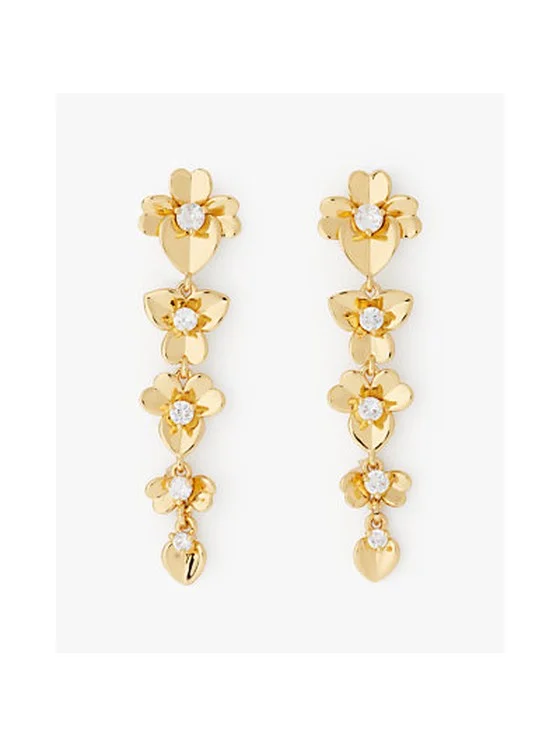 Precious Pansy Linear Earrings