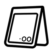 motorola razr screen tripod stance icon